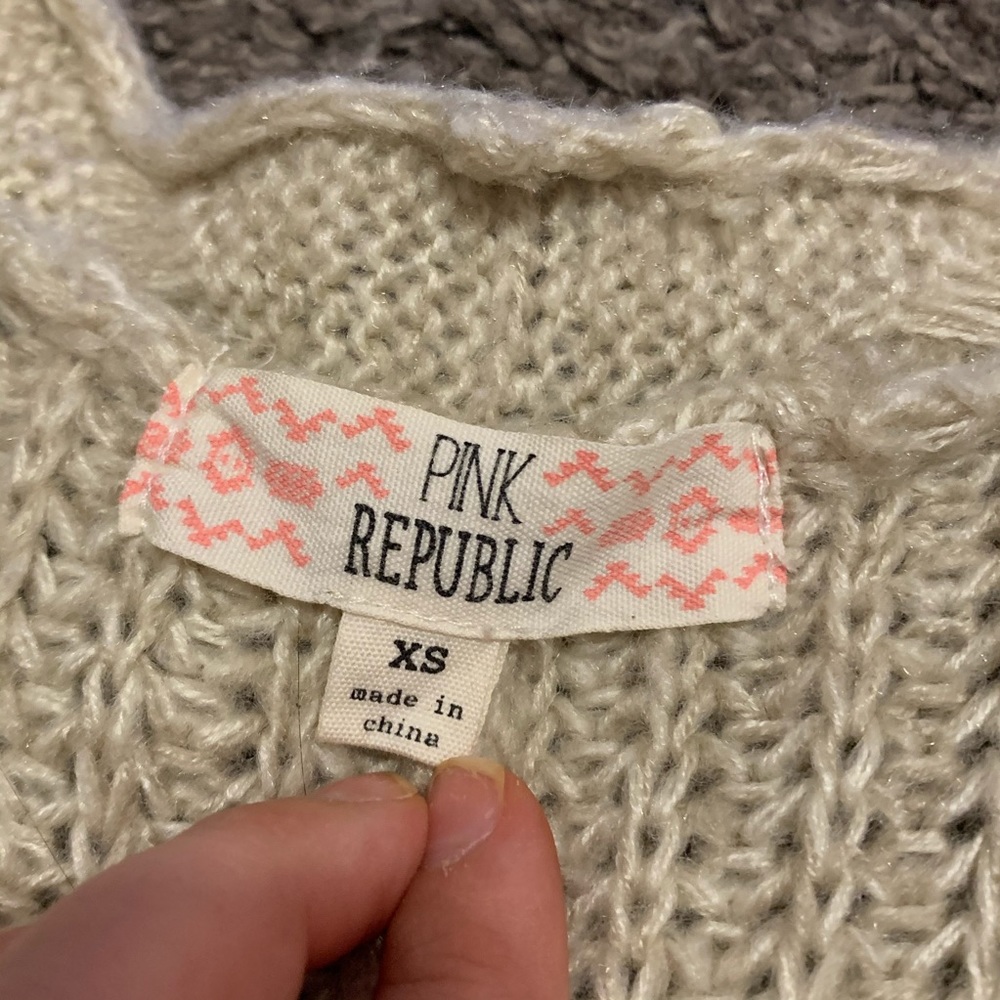 KNITTED CARDIGAN TAN - Picture 2 of 2